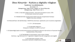 Okos Knyvtr - Kultra a digitlis vilgban cmmel szakmai napot tartott a Dek Ferenc Megyei s Vrosi Knyvtr